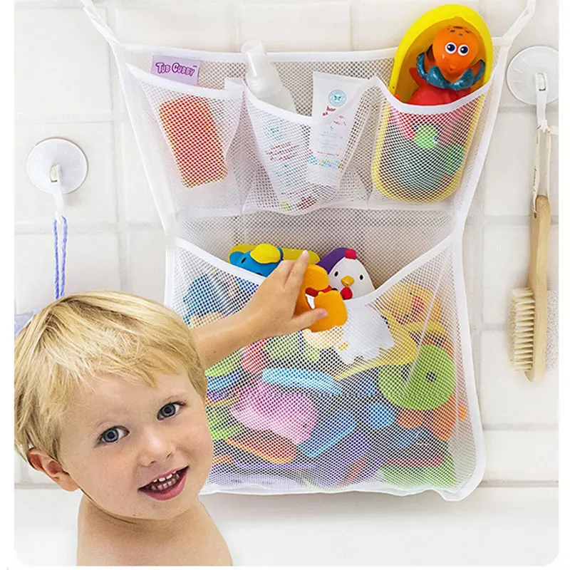 

Mesh Bag Tidy Storage Kids Baby Bath Toys Folding Bag Toddler Bathroom Doll Baskets Organization Net