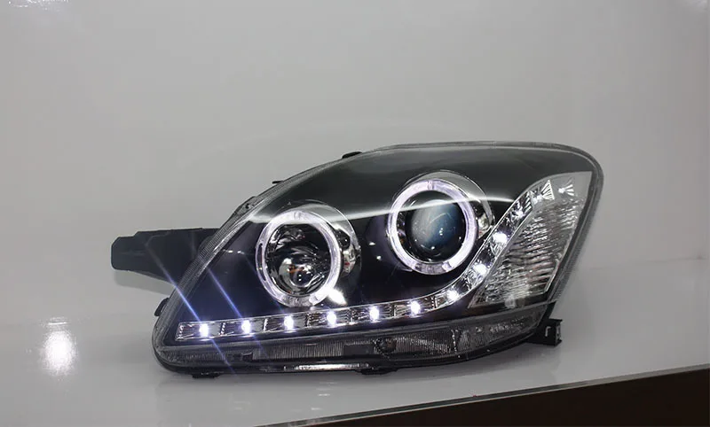 Автомобильный Стайлинг для Toyota Vios светодиодный головной светильник s для Yaris головной светильник Угол Глаза фары объектив проектора 2008-2013 передний светильник