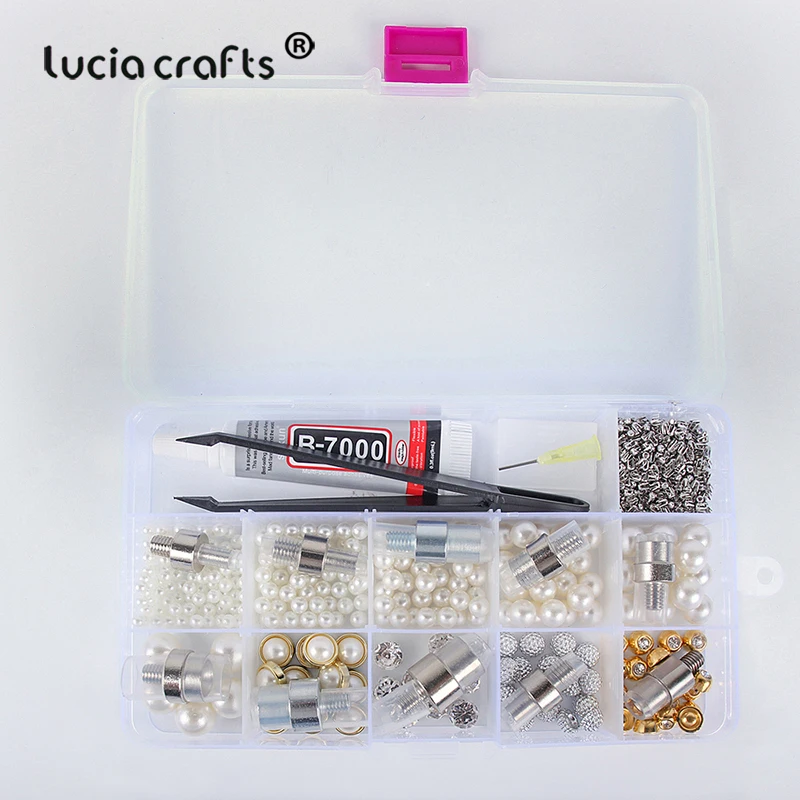 Tanie 1 zestaw partia instrukcja okrągły Pearl Fixing Instrument szycia koralik dołączyć maszynę do odzieży, dekoracja ubrań frezowanie dostaw zestaw J0229