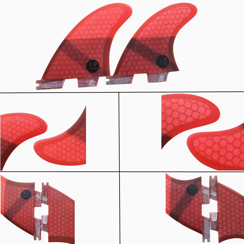 Surf FCS2 Fin K2.1 черный/синий/красный/зеленый из стекловолокна плавник для доски для серфинга вспомогательная доска Fin Quad fin комплект