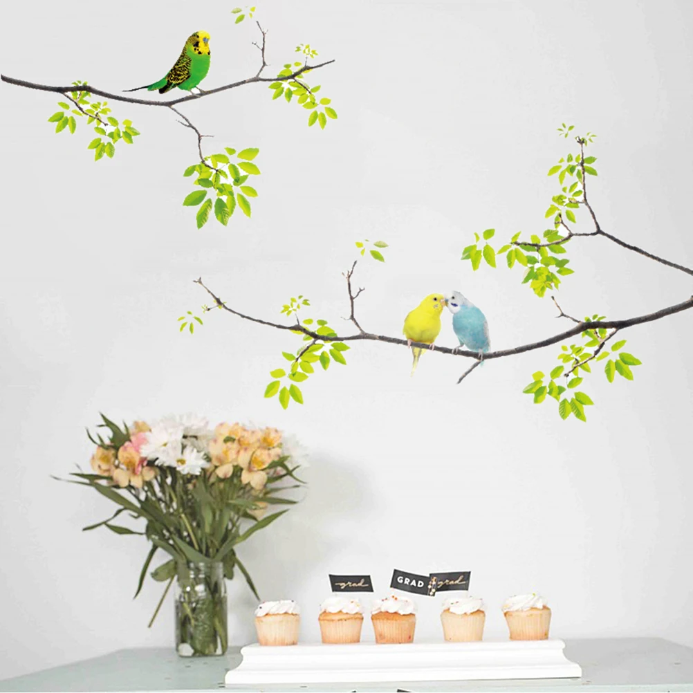 

1PC Wall Stickers For Kids Rooms Tree Wall Decals Birds on Tree Peel and Stick Fresh Removable Home Decor Stick on Wallpaper