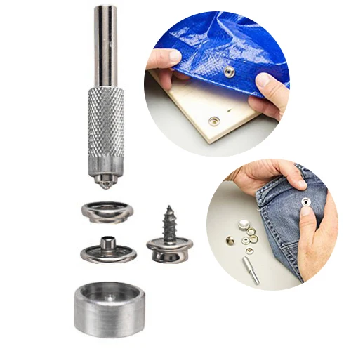 Snap Fastener Tool Kit Grommet with Fasteners Stainless Steel Screws Tool Kits LXY9in Sewing
