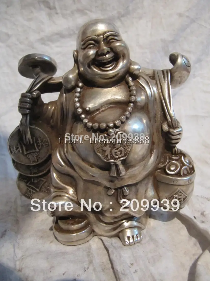 

0013 bronze plating silver bring wealth a lucky RUYI classical buddha statue
