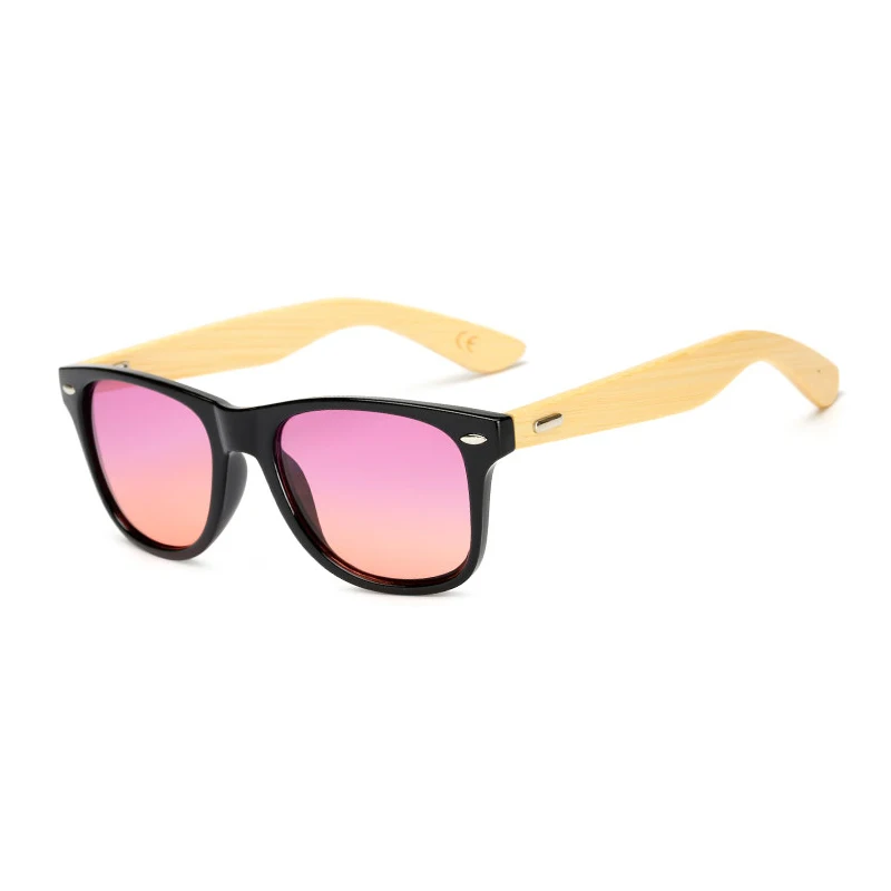 17 цветов мужские деревянные очки Женские квадратные бамбуковые солнцезащитные очки дизайнерские зеркальные солнцезащитные очки для мужчин женские Ретро de sol masculino - Цвет линз: KP1501 C31