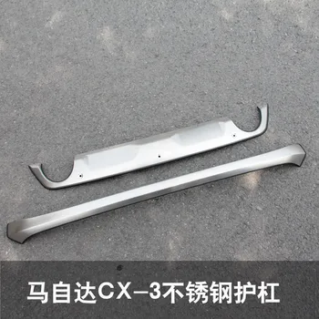 

Stainless steel front and rear Bumper Protector Skid Plate cover FOR Mazda CX-3 CX3 year 2018 Car styling