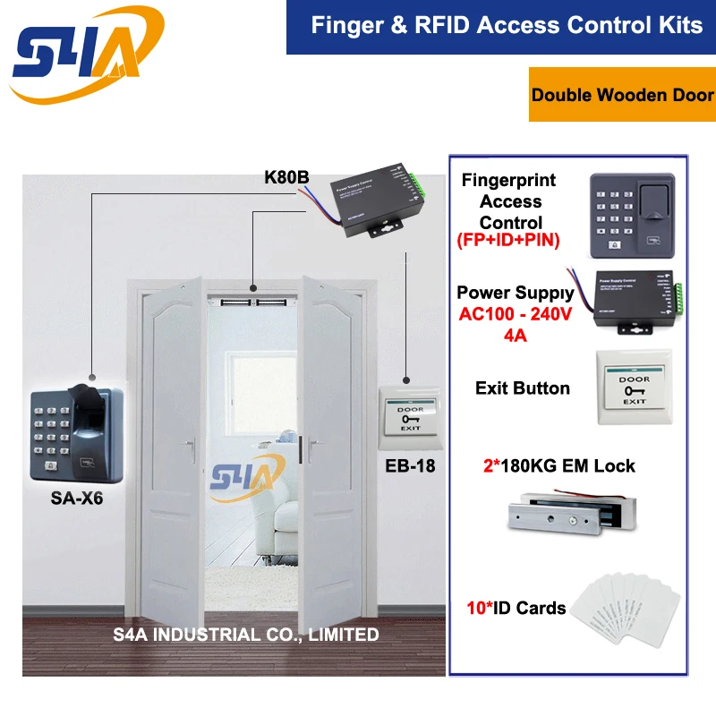 Клавиатура Автономный RFID Система контроля доступа для двойной деревянные двери