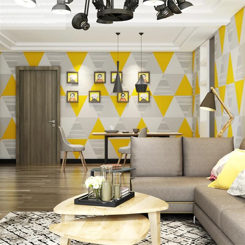 Us 30 53 29 Off Wellyu Nordic Style Geometric Pattern Pure Paper Wallpaper Bedroom Simple Modern Living Room Dining Room Background Wallpaper In