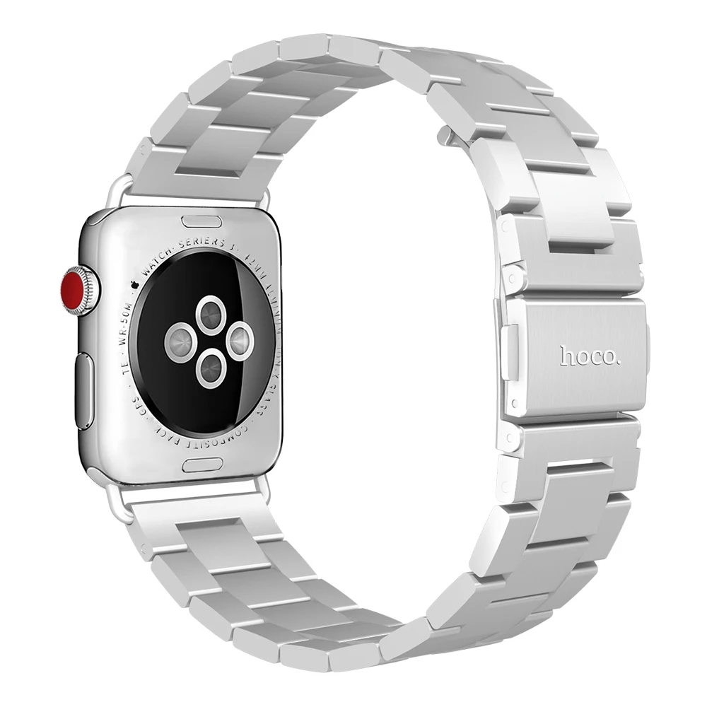 Original HOCO Stainless Steel Band for Apple Watch Band Series 5 4 3 2 1 Metal Replacement Strap for iWatch 40mm 44mm 38mm 42mm