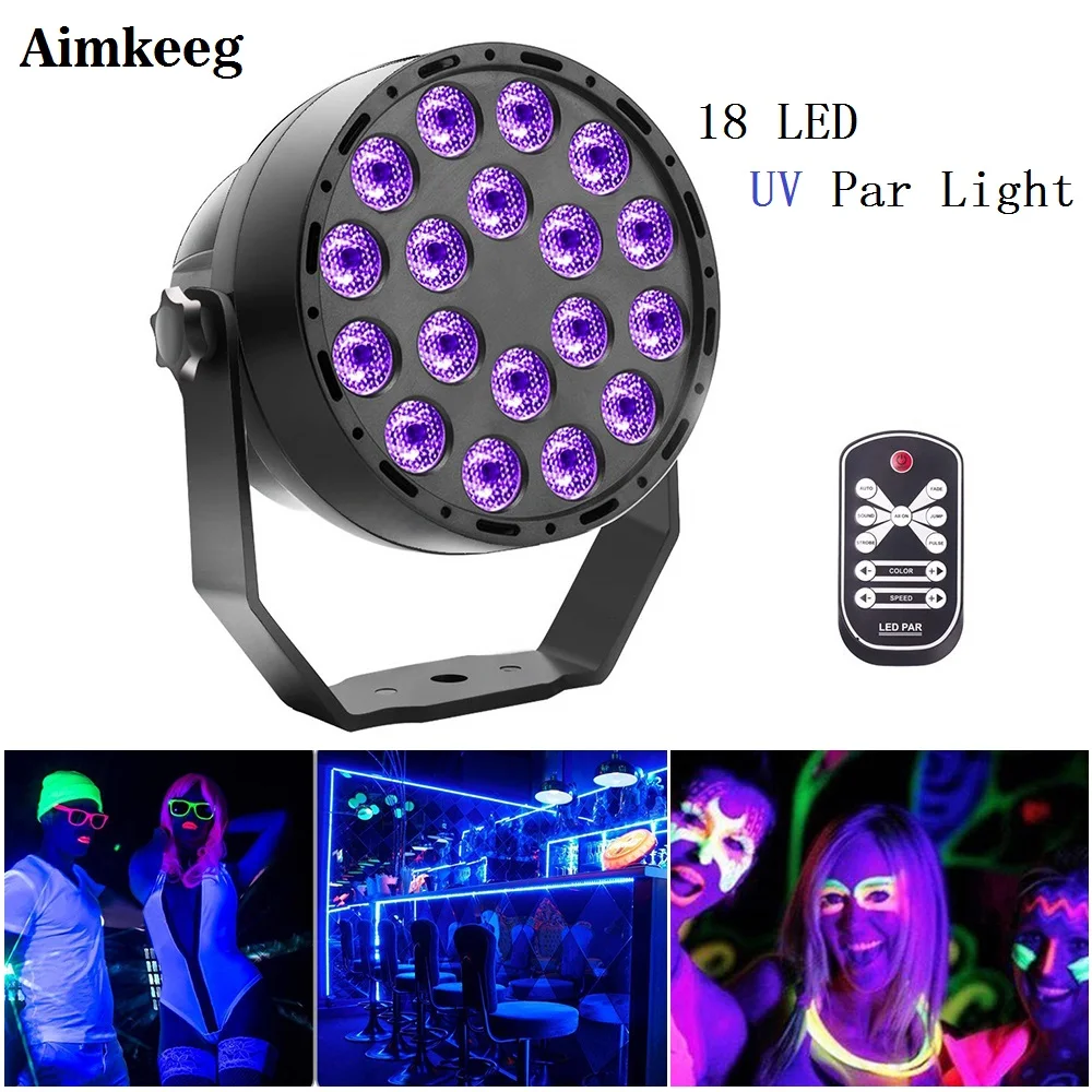 18 светодио дный UV PAR light дезинфекция лампа professional сценическое освещение проектор