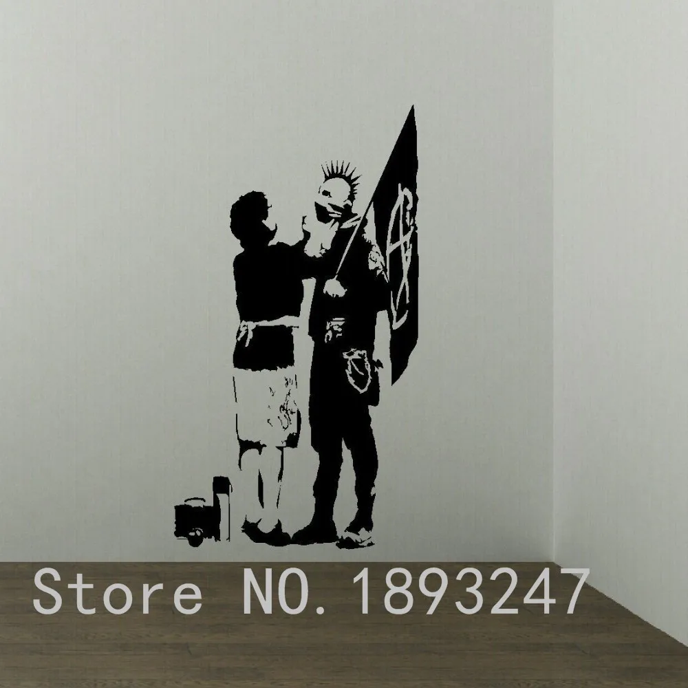 

BANKSY MOM PUNK CRASS REMOVBLE VINYL WALL MURAL TRANSFER ART STICKER STENCIL POSTER DECAL HOME WALL STICKERS MODERN WALL STICKER