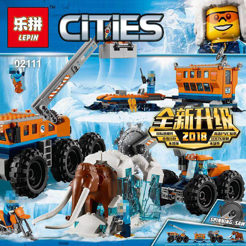 

Lepin 02111 Arctic Mobile Exploration Base Building Blocks Bricks Compatible Legoing City Series 60195 Children Birthday Gifts