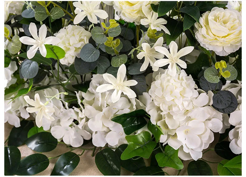 Flone Artificial Silk Hydrangea Rose Flower Row Wedding Road Lead T Station Stage DIY Background Art Home Decoration Accessories (13)