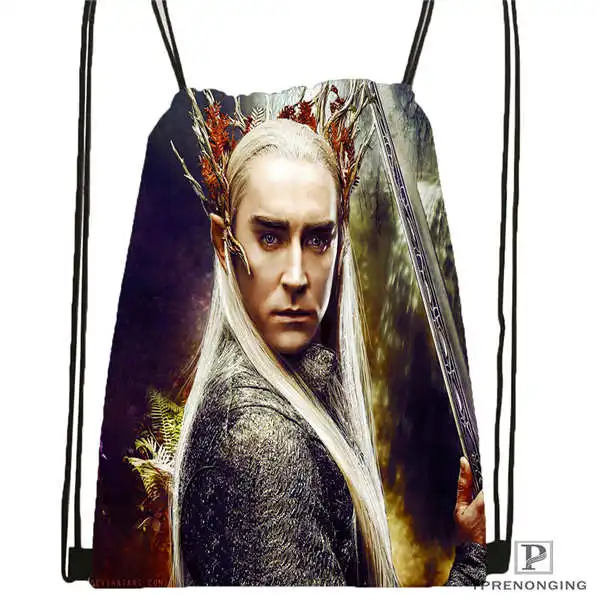 Drawstring Backpack Customt the-hobbit-the-Desolation Drawstring BackpackBagforMan женский милый рюкзак, Детская сумка(черная спинка) 31x40 см#180611-03-135 - Цвет: Drawstring Backpack