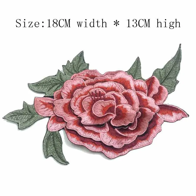 DIY three layers craft embroidery sew on flower badge 18CM wide /cloth