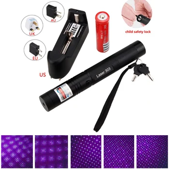 

Powerful device Adjustable Focus Lazer 10 miles Military Green/Red/Violet 5mw 532nm Laser Pointer Pen Light Visible Beam Burning