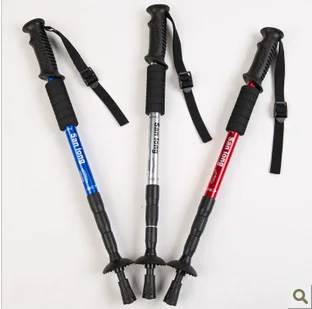 

25pcs/lot Outdoor Hiking Alpenstocks Camping Walking Sticks Straight or T Handle 4-Section Better Alpenstock