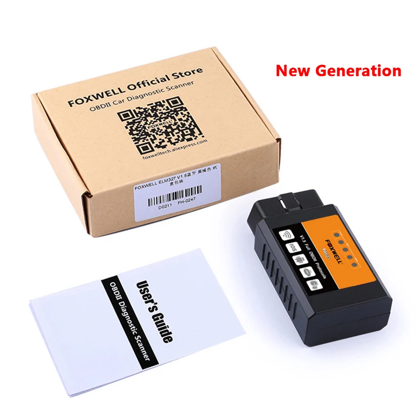 FOXWELL OBD2 WI FI ELM327 V1.5 для iPhone 1 5 V Android инструмент диагностики Wi Fi ODB II|Анализатор