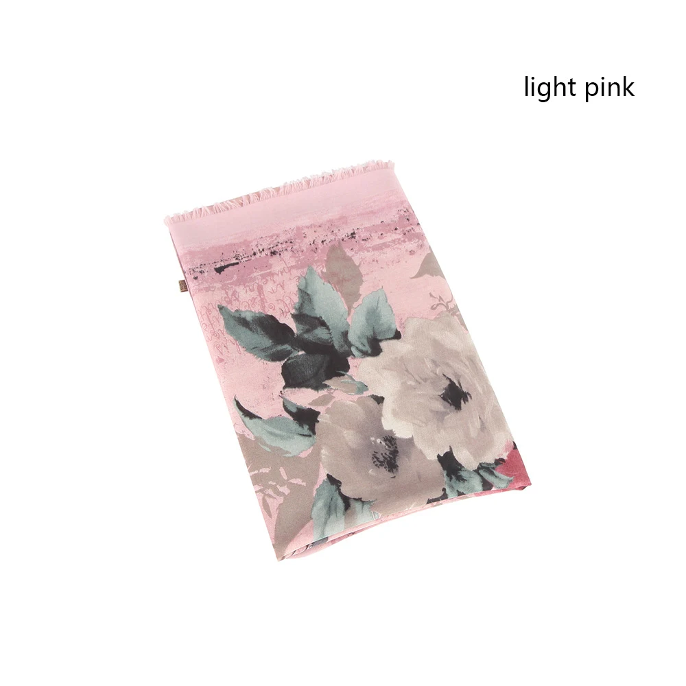Роскошный брендовый женский шелковый шарф, Пляжный платок, летняя накидка, дизайнерские хлопковые шарфы размера плюс, женские пляжные палантины, бандана S - Цвет: 3.light pink