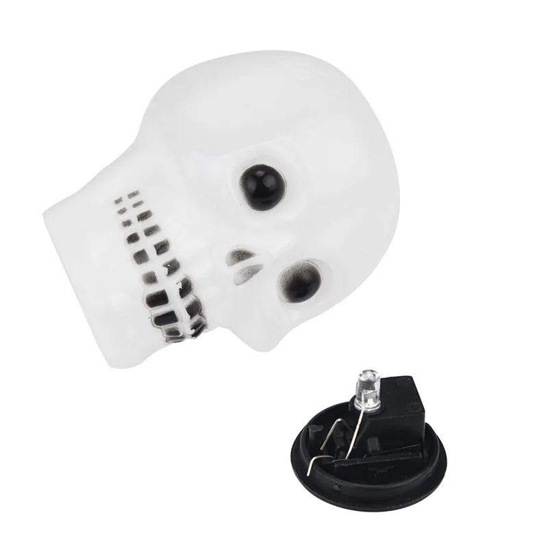 LED Flash Skull Night Light Lamp Halloween Colorful Mini Decore Party Trick Gift lamparas lampada 40JA0706