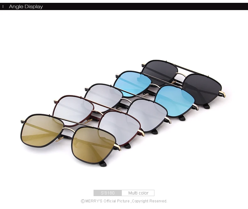 MERRYS дизайн Для Мужчин Поляризованные солнцезащитные очки с квадратными линзами моды, мужские очки, солнцезащитные очки защита от ультрафиолетовых лучей S8180