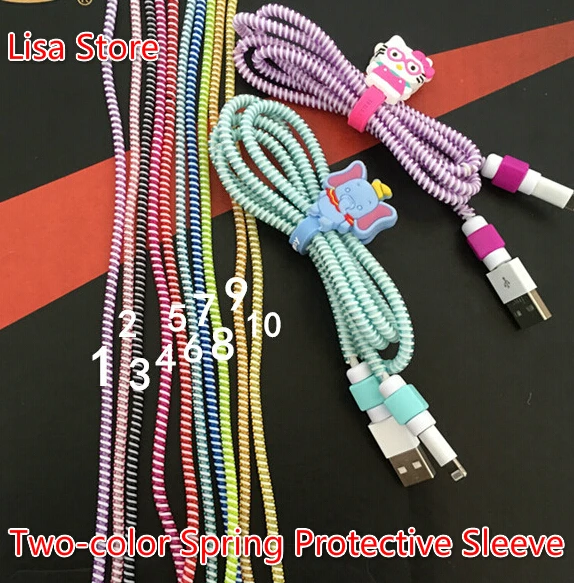 Double Colors Plastic spring Protective sleeve Mobile