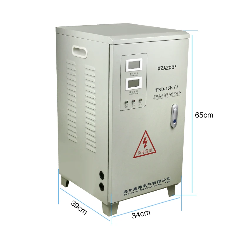 Внутренний один-регулятор фазового напряжения TND-15KVA кондиционер 15 кВт Высокая точность 220 В автоматический 15000 Вт источник питания