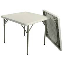 HDPE plastic square folding table for hotels restaurant home and outdoor 86F