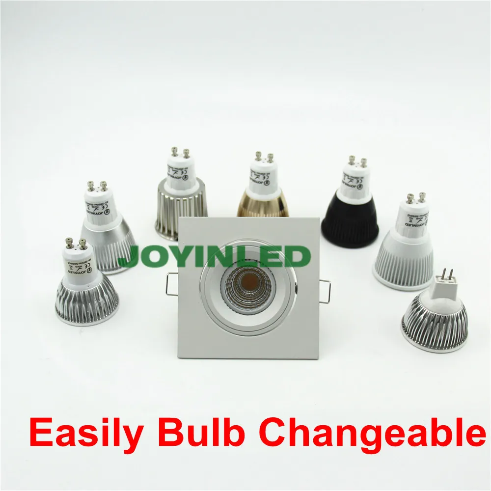 Free shipping 4pcs/lot 3w 5W square white housing dimmable cob led