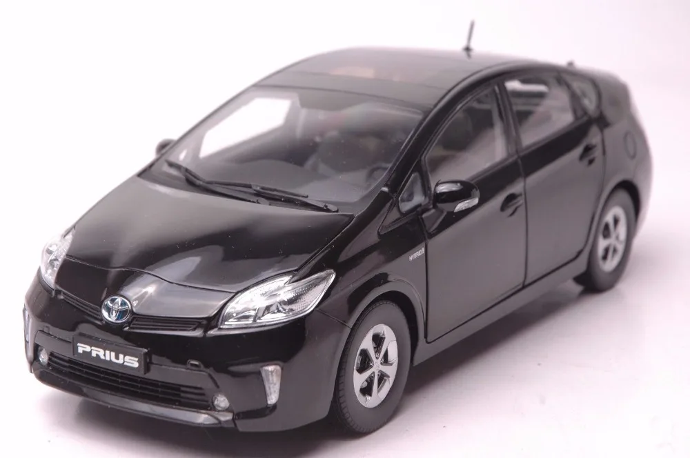 

1:18 Diecast Model for Toyota Prius Hybrid 2012 Black Alloy Toy Car Miniature Collection Gift EZ