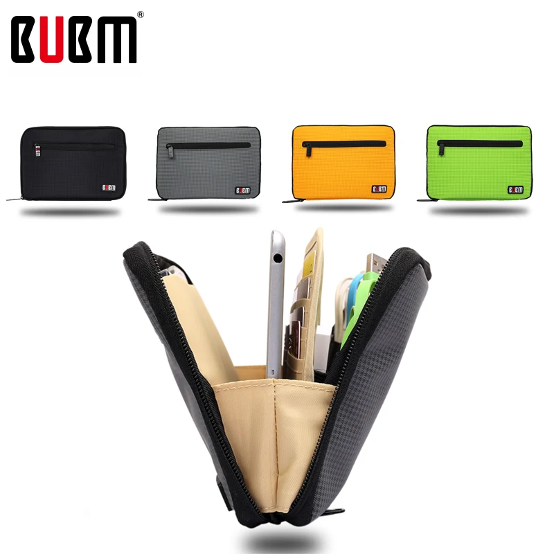 

BUBM Double Layer Padded Travel Case Packing Cubes for iPad Mini Electronic Accessories Organizer Makeup Bag