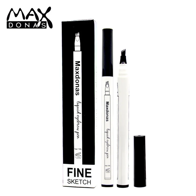 

Maxdonas new product four eyebrow pencil waterproof eyebrow pencil natural long lasting, not easy to dye.