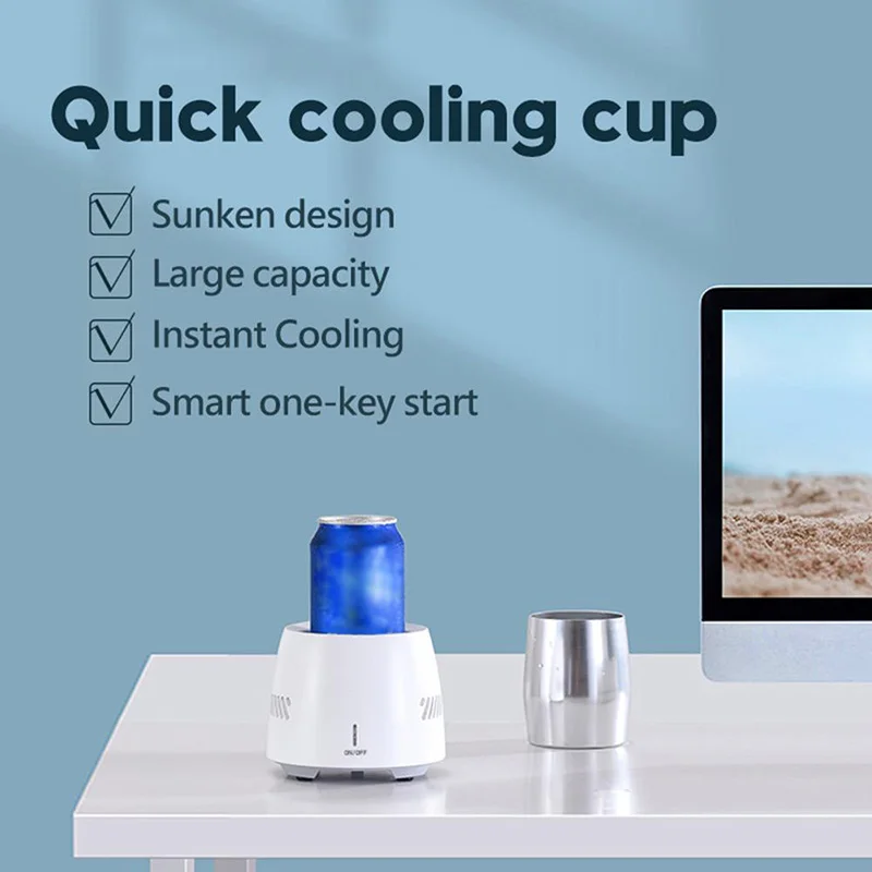 

Hot Portable Smart Mini Refrigerator Fridge Cup Instant Cooling Cup USB Fridge Cooler Fast Cooling Device for Home Car Office