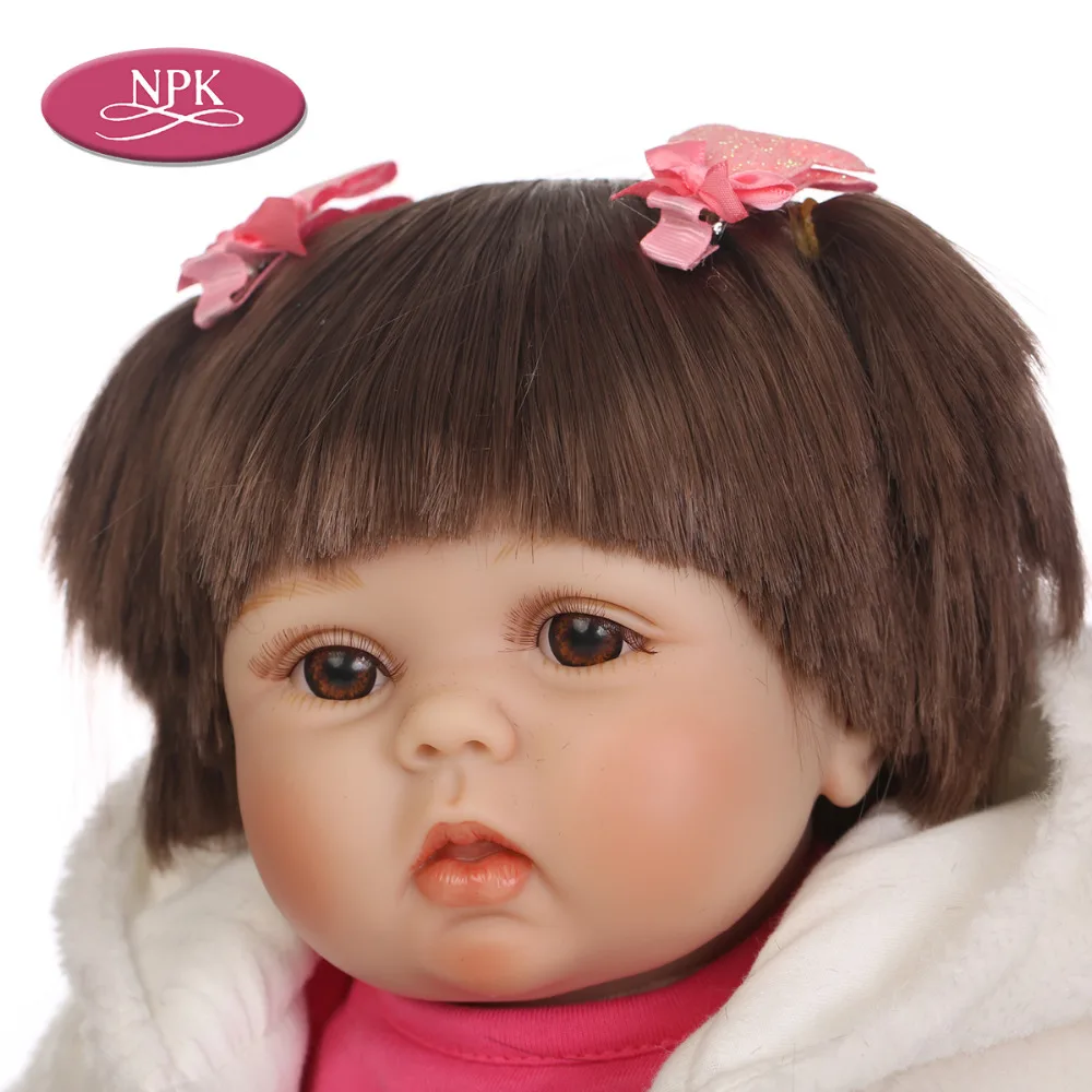 NPK 55CM Silicoen Reborn Baby Doll Soft Cotton Body Lifelike Cosplay Panda Newborn Princess Girl Toy Doll Reborn Menina 2018 (3)