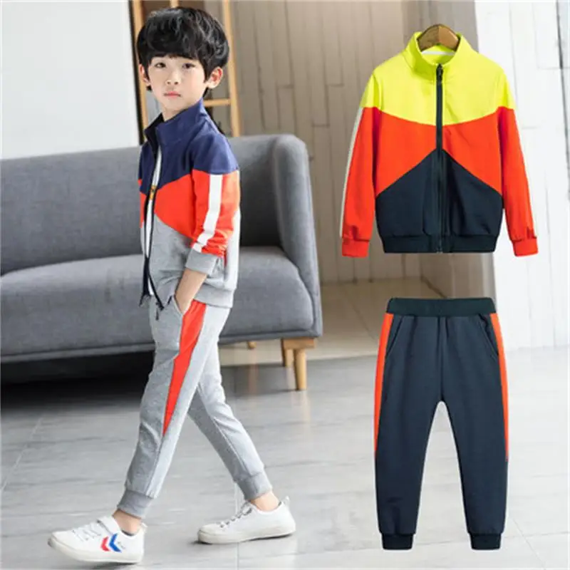 

Children's clothing autumn winter boy jacket + pants suit school children's warm sports suit fashion children's wear sportswear