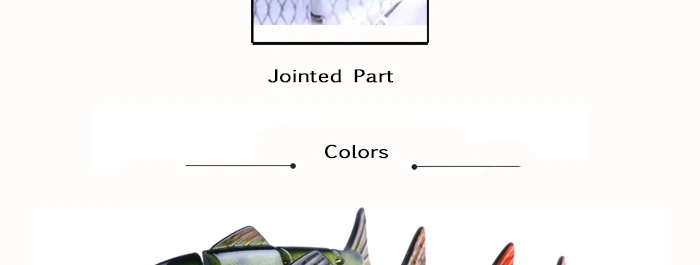 Fishing Lure 4 Segments Jointed Sections Swimbait Pesca Artificial Lure Treble Hooks 12cm 16.8g Pike Perch Fishing Tackle (7)