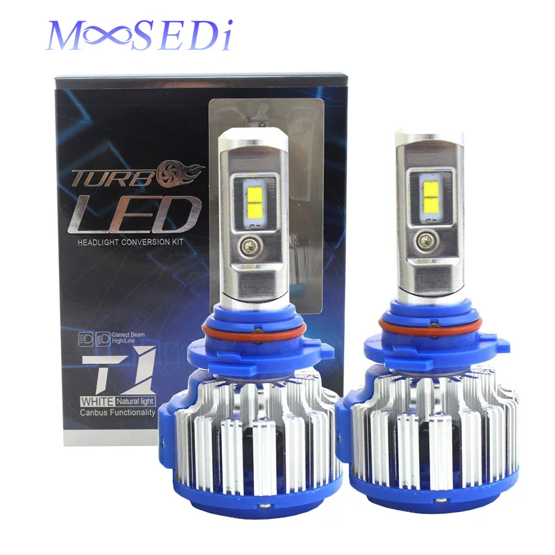 MOOSEDi T1 Turbo LED Headlight Bulb 60W 7200LM LED Headlamp Conversion