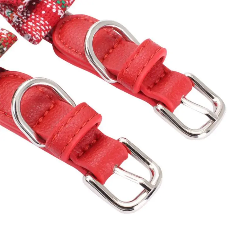 Ошейник для собак, жгуты, Рождество, мягкая ткань, ошейник для собак, бант для щенков и кошек, ошейник для маленьких пород, украшение для собак