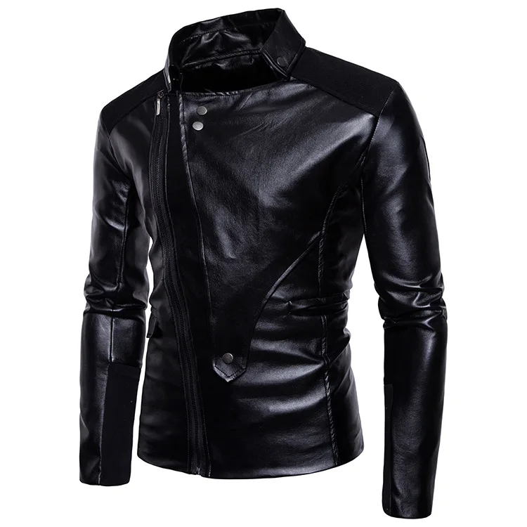 Newest Simple Fashion Motorcycle Leather Jacket Men Multi-Zippers Biker Jackets Male Bomber Leather Jackets Coats Newest Simple Fashion Motorcycle Leather Jacket Men Multi-Zippers Biker Jackets Male Bomber Leather Jackets Coats