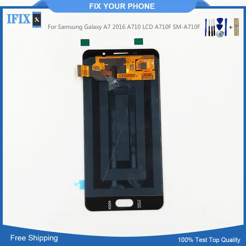 

For Samsung Galaxy A7 2016 A710 LCD A710F SM-A710F LCD Display with Touch Screen Digitizer Assembly 100pcs/lot