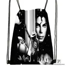 На заказ Майкл Джексон@ 04 походная сумка на шнурке милый рюкзак дети ранец(черный Назад) 31x40 см#20180611-02-64