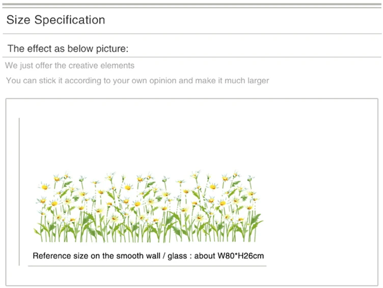 [Shijuekongjian] Маргаритка Наклейка на стену трава плинтус наклейка s Цветок сорняки настенные наклейки для детской комнаты украшения детской спальни