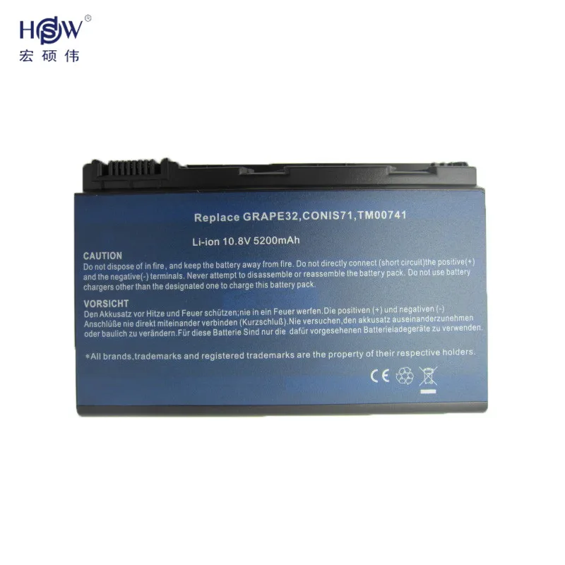 HSW 5200 мАч аккумулятор для ноутбука ACER TravelMate 5530G 5710 5710G 5720 5720G 6410 6413 6414 6460 7520 7520G 7720 7720G