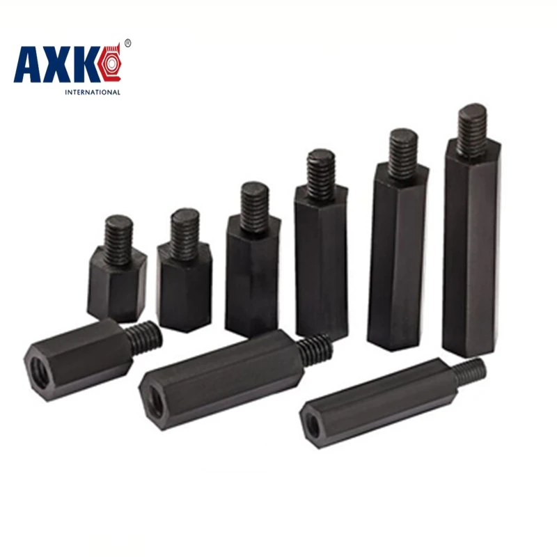 Axk 100 шт./лот M2 * 5/6/8/10/12/15/18/20 + 6 нейлоновая противостоящая прокладка черного цвета с