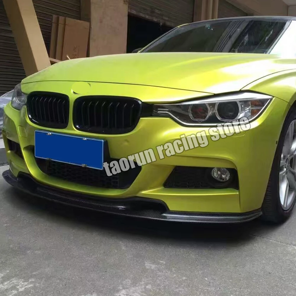 F30 VRS Стиль углеродного волокна передний бампер спойлер для BMW F30 316 318 320 328 330 335 340 4DR с принтом буквы «м посылка 2012