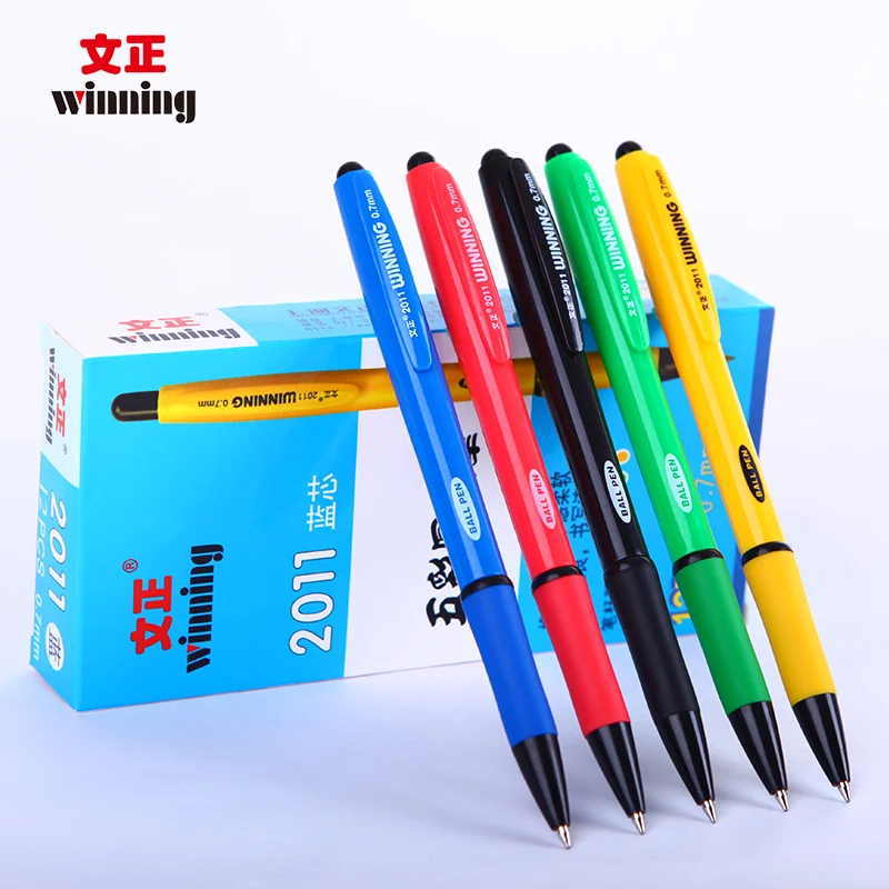 Winning 2011 Blue Refill Ballpoint Pen 0.7mm Click Ball Pens 12 or