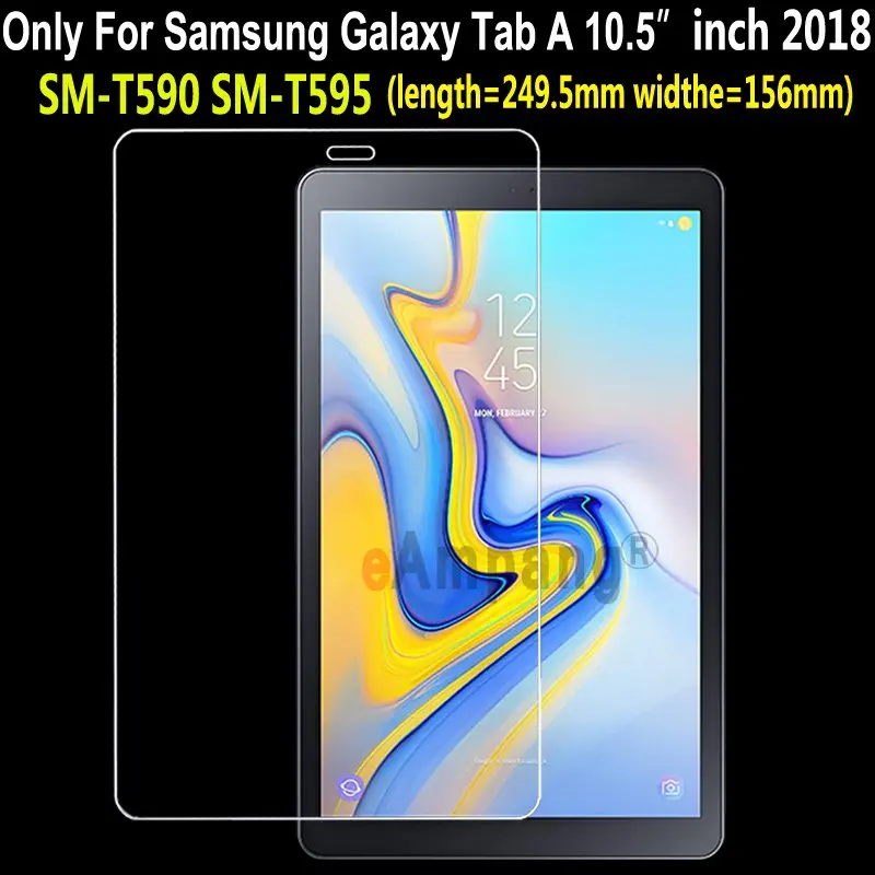 С уровнем твердости 9H закаленное Стекло для samsung Galaxy Tab A A6 10,1 10,5 T580 T585 P580 P585 T590 T595 T510 T515 Экран протектор - Цвет: For SM-T590 SM-T595