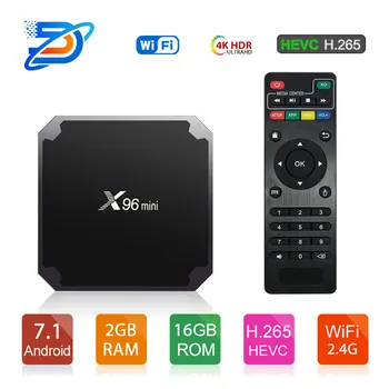 

X96 mini Android 7.1 Smart TV Box 1G8G/2G16G Amlogic S905W Quad Core 2.4GHz Wifi 4K HD Media Player X96s Set Top Box