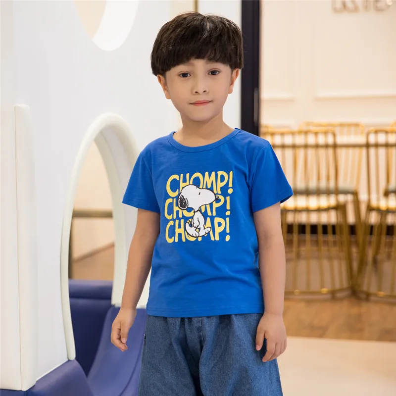 Cartoon Print Kids Boys Girls Summer Casual Tops Tshirt Children Fashion Cool Tops Tees Toddler Baby T-shirt for 2 3 4 6 8 Year