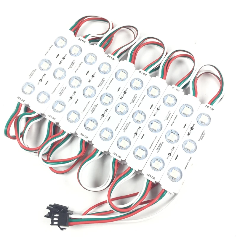 WS2811 IC DC 12 В 3 светодиода SMD 5050 RGB светодиодный водонепроницаемый модуль с круглой