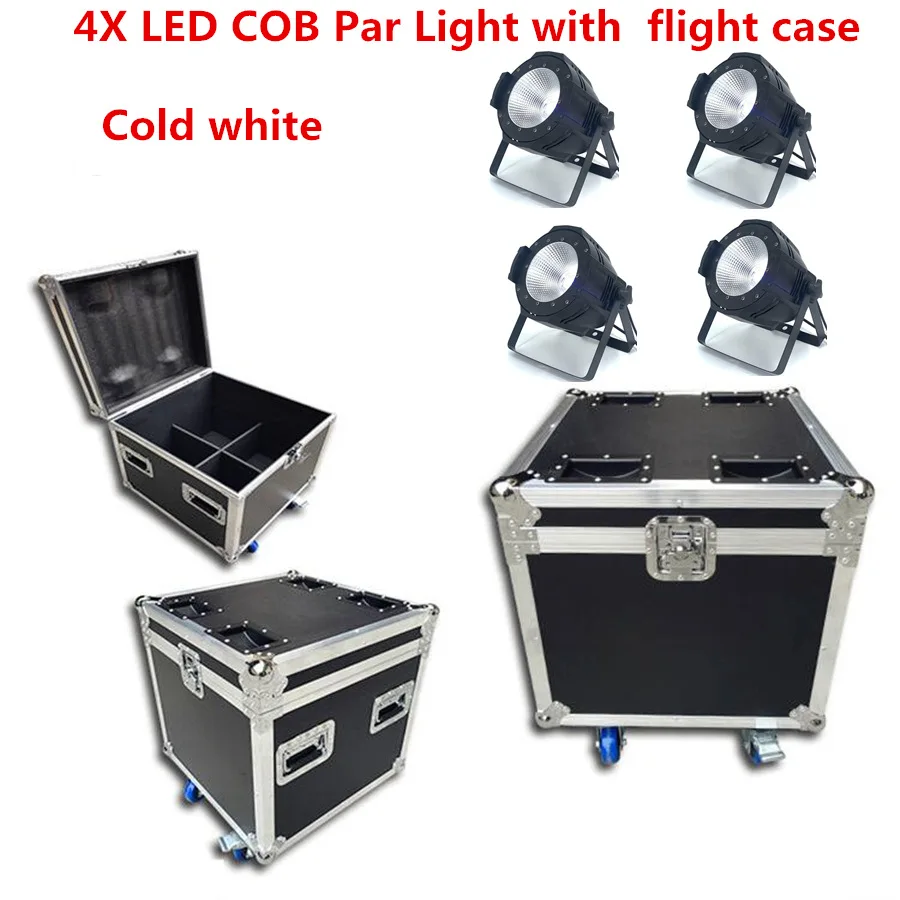 4X200 Вт led par COB f светильник чехол dmx кабель RGBWA UV 4в1/RGB 3в1/теплый белый холодный белый Светодиодный точечный светильник световая установка диджея dmx контроллер - Цвет: Cold white